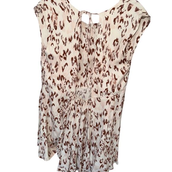 Free People Womens Fake Leopard Love‎ Sleeveless Open Back Mini Dress Size XS - Picture 6 of 7